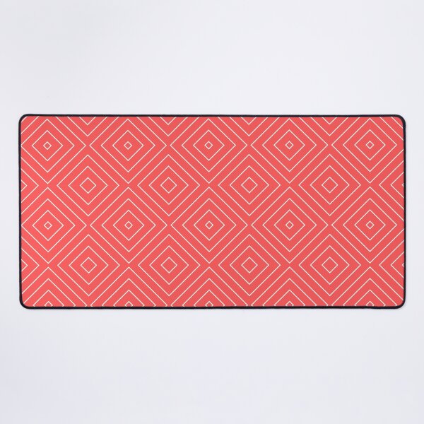 Item preview, Abstract Red White Diamond Square Geometric Pattern designed and sold by wenjunior.