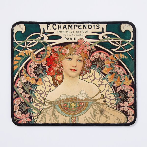 F. Champenois by Alphonse Mucha Mouse Pad