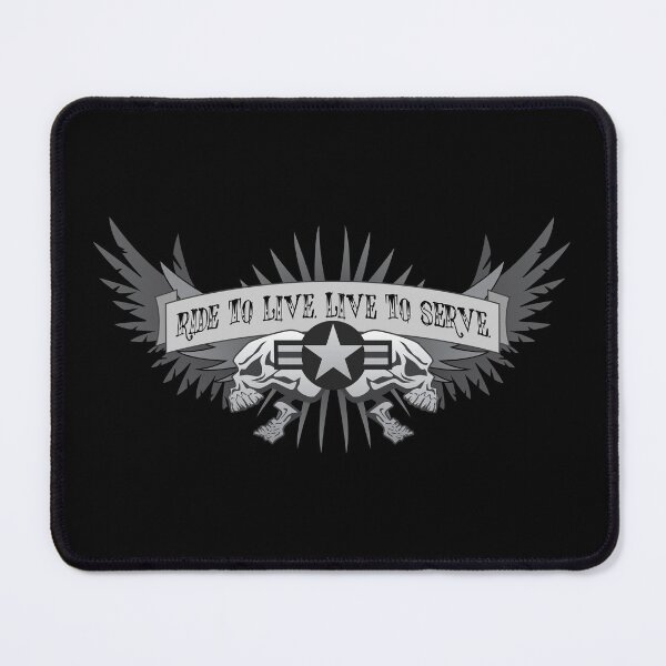 Item preview, Ride to Live. Live to Serve. Military Biker Aviation Star Roundel Skull Wings designed and sold by hobrath.
