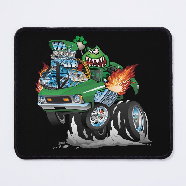 Item preview, Seventies Green Hot Rod Funny Car Cartoon designed and sold by hobrath.