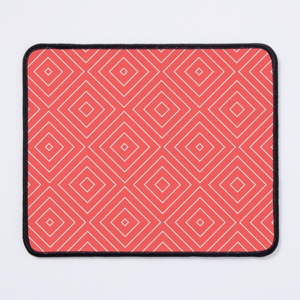 Item preview, Abstract Red White Diamond Square Geometric Pattern designed and sold by wenjunior.