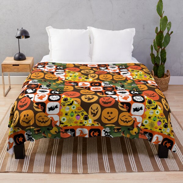 Item preview, Halloween Lines Motifs Vintage Pattern Motif Ghost Trick Or Treat Skeleton Witch Pumpkin Spider Gift Idea designed and sold by catchyology.