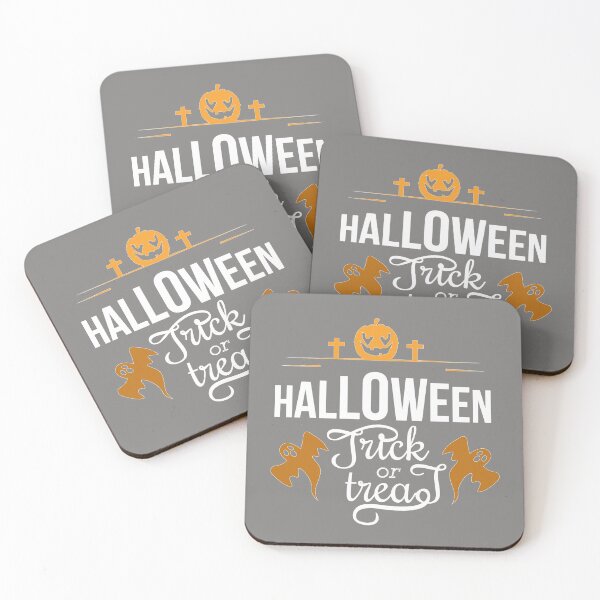 Item preview, Trick or Treat Text Happy Halloween Ghost Orange & White designed and sold by WearWolfDesigns.