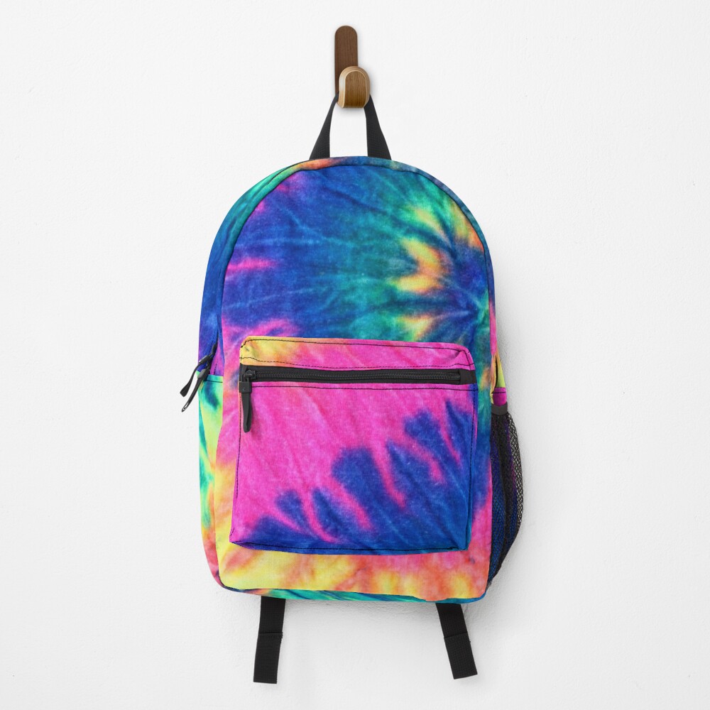 Turquoise and Fuchsia Paint Drip Effect Modern and Colorful Black Backpack,  Backpack for School Teenagers. Backpack by Mycutedesings-1