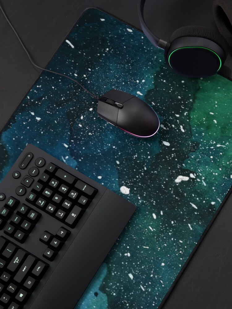 Mouse Pad, Emerald Galaxy designed and sold by KathrinLegg