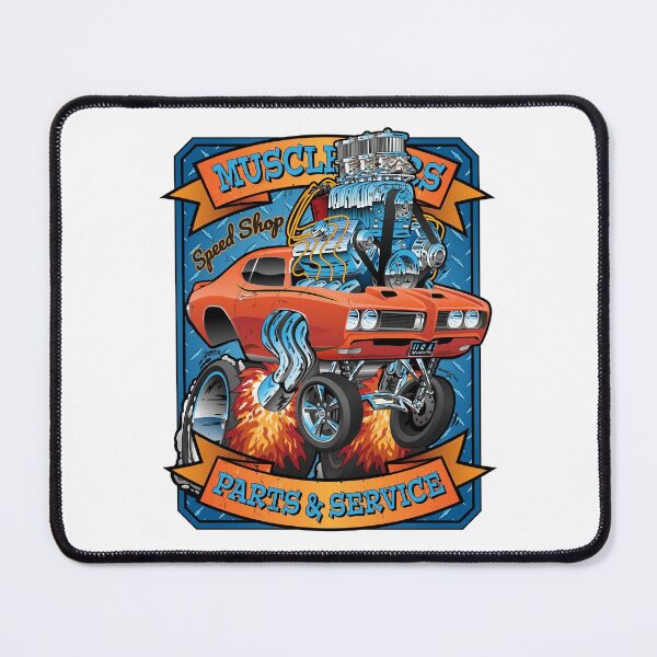 Item preview, Classic Sixties Muscle Car Parts & Service Cartoon designed and sold by hobrath.