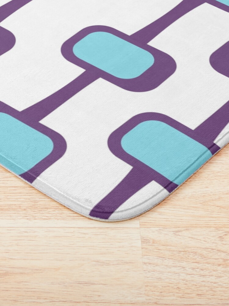 Thumbnail 3 of 6, Bath Mat, Mid Century Modern Purple Pattern designed and sold by CarlaBaremb.