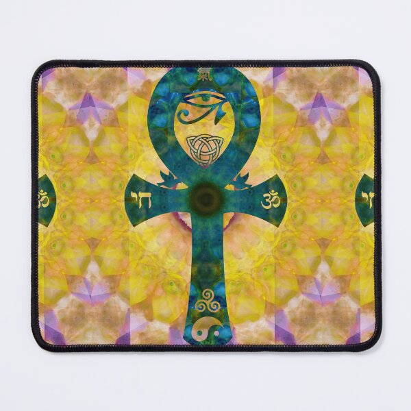 Item preview, Yellow Mandala Ankh Art - Abundant Life - Sharon Cummings designed and sold by Sharon Cummings Art.