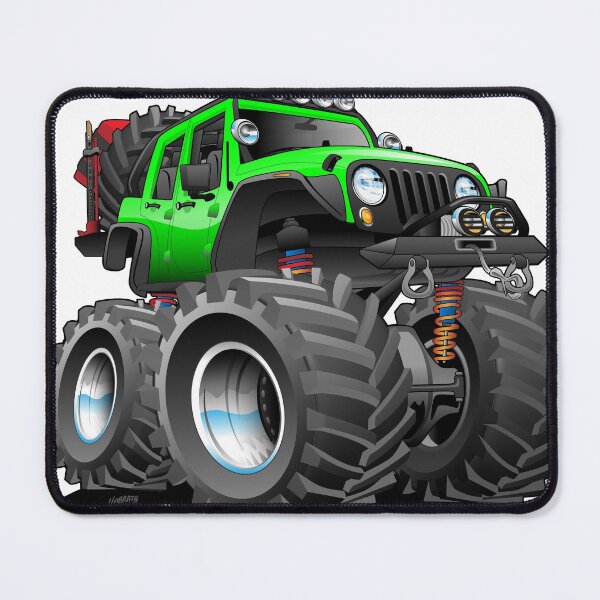 Item preview, Off road 4x4 gecko green jeeper cartoon designed and sold by hobrath.