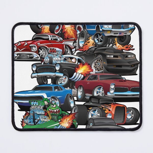 Item preview, Car Madness!  Muscle Cars and Hot Rods Cartoon designed and sold by hobrath.