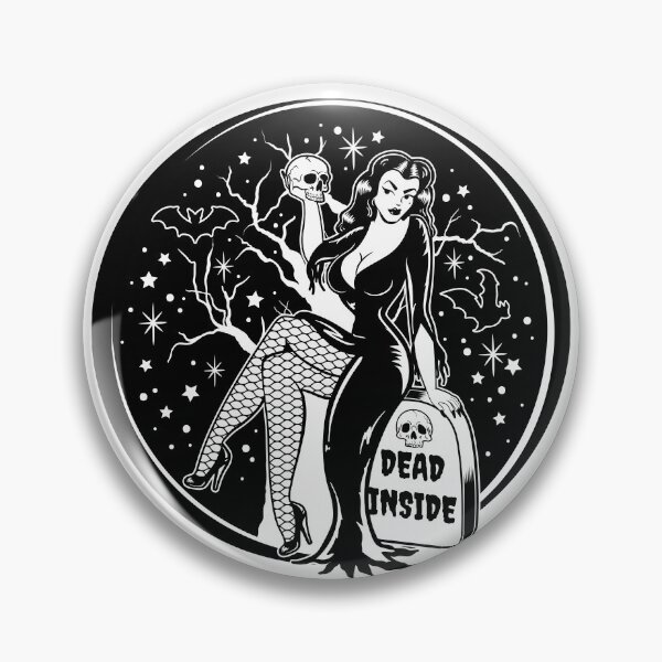 Artikelvorschau, Tot im Innern, Gothic-Pinup-Girl entworfen und verkauft von Grimble Scribbs.