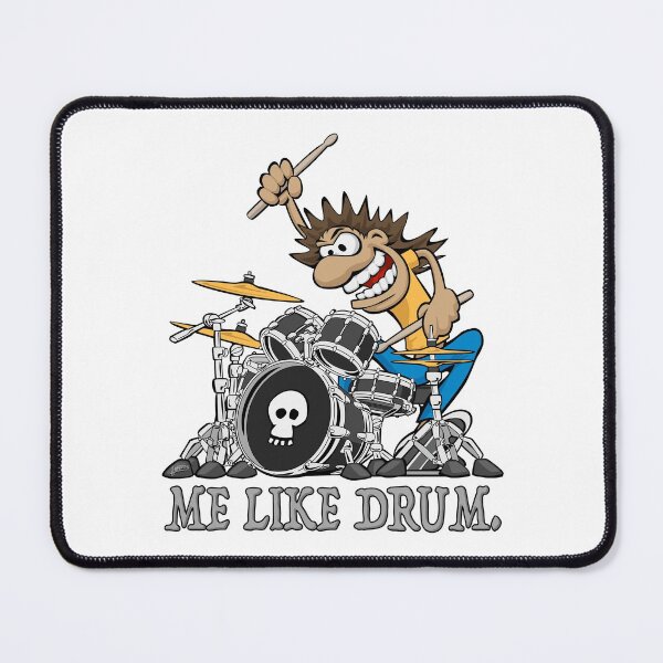 Item preview, Me Like Drum. Wild Drummer Cartoon Illustration designed and sold by hobrath.