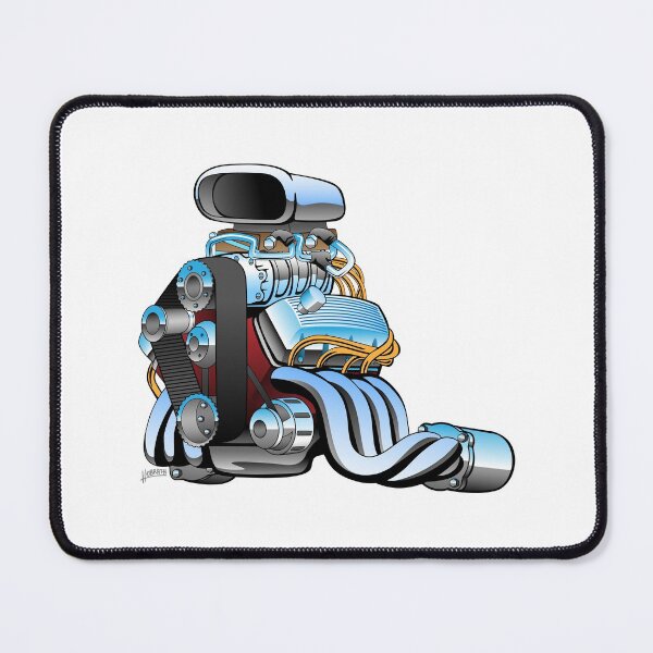 Item preview, Hot rod race car engine cartoon designed and sold by hobrath.