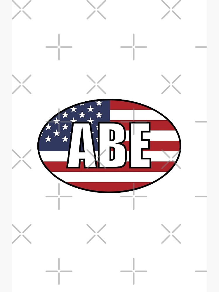 "ALLENTOWN ABE USA Airport Code Oval Design" Poster by