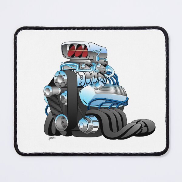 Item preview, Hotrod Racing Car Engine Cartoon Illustration designed and sold by hobrath.