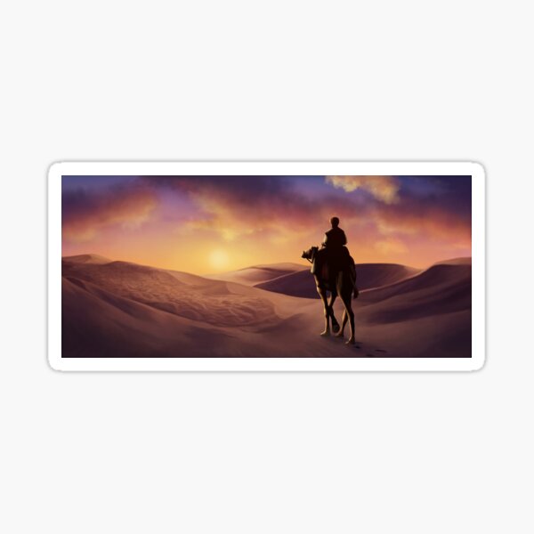 desert sunset Sticker