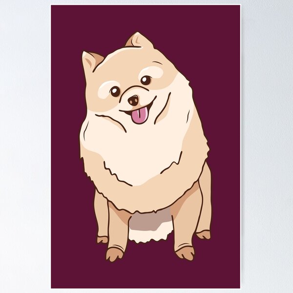Item preview, Cute Pomeranian Cartoon designed and sold by SLAG-Creative.