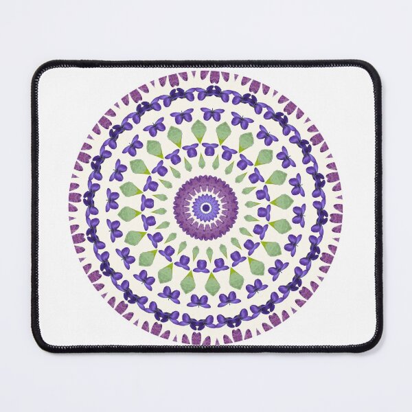 Item preview, February Birthday Amethyst Birthstone & Violet Flower Mandala designed and sold by TrendyArtPrints.
