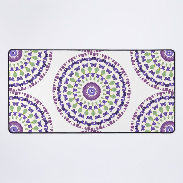 Item preview, February Birthday Amethyst Birthstone & Violet Flower Mandala designed and sold by TrendyArtPrints.
