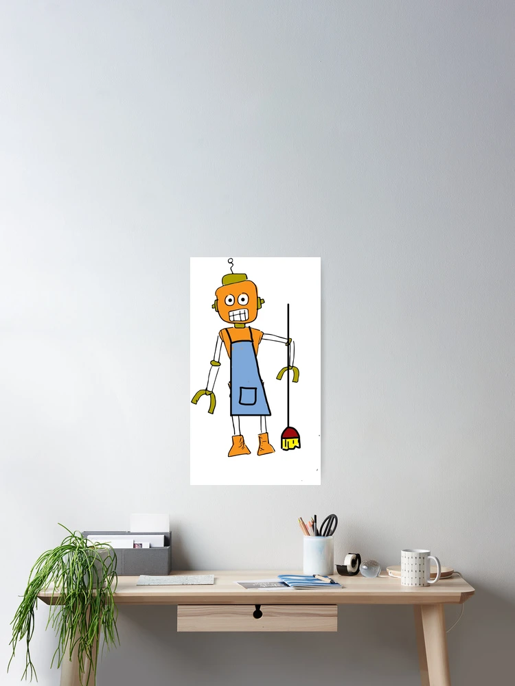 Thumbnail 2 of 3, Poster, CleanBot designed and sold by Marcos Vinicius.