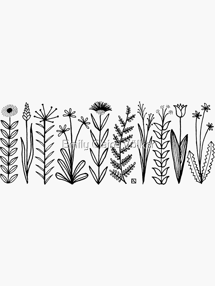Blumenmuster scharz/weiß / flower pattern by lillylotus