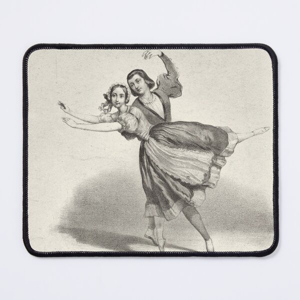 Item preview, The Dancers Vintage Print Black and White designed and sold by VintageArchive.