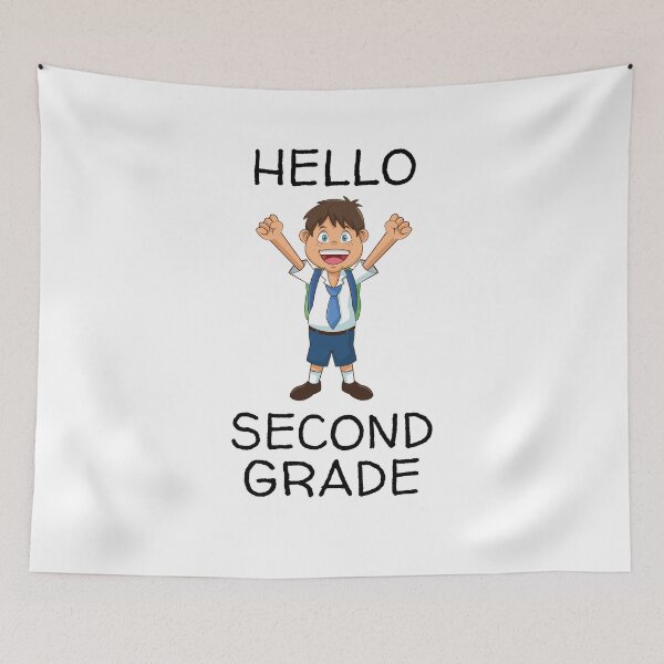 Item preview, Hello Second Grade Kids and Baby. Cool back to school design. designed and sold by Kipcio.
