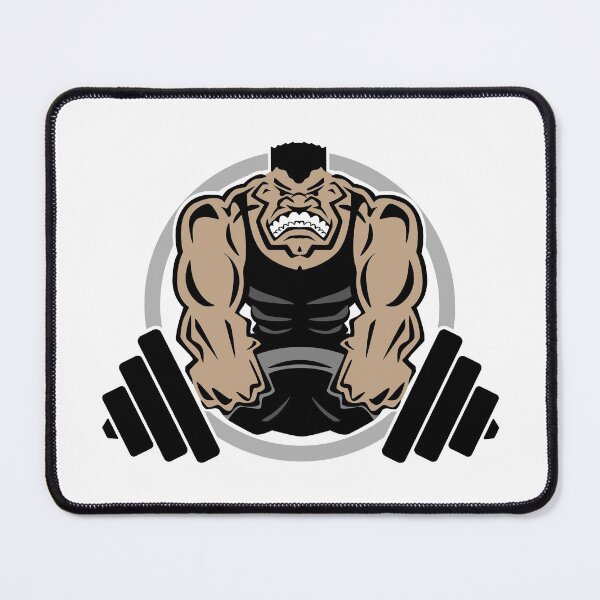 Item preview, Weightlifting Muscle Fitness Gym Cartoon designed and sold by hobrath.
