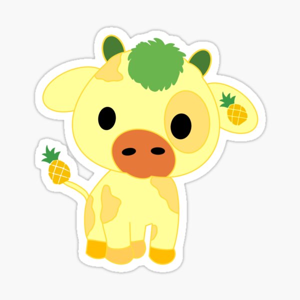 "Pineapple Cow" Sticker for Sale by siennalayman Redbubble