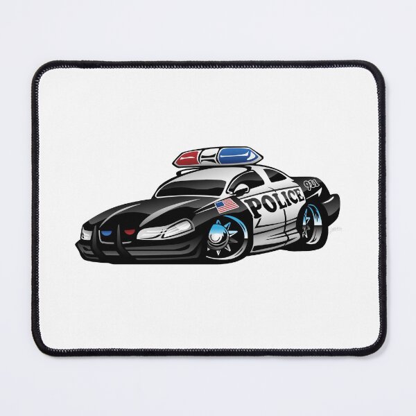 Item preview, Police Muscle Car Cartoon designed and sold by hobrath.