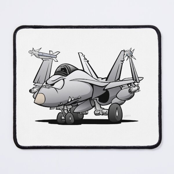Item preview, F/A-18 Hornet Military Naval Fighter Jet Airplane Cartoon designed and sold by hobrath.