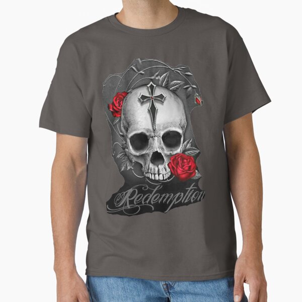 Item preview, Redemption Skull with roses designed and sold by slashrose4ever.