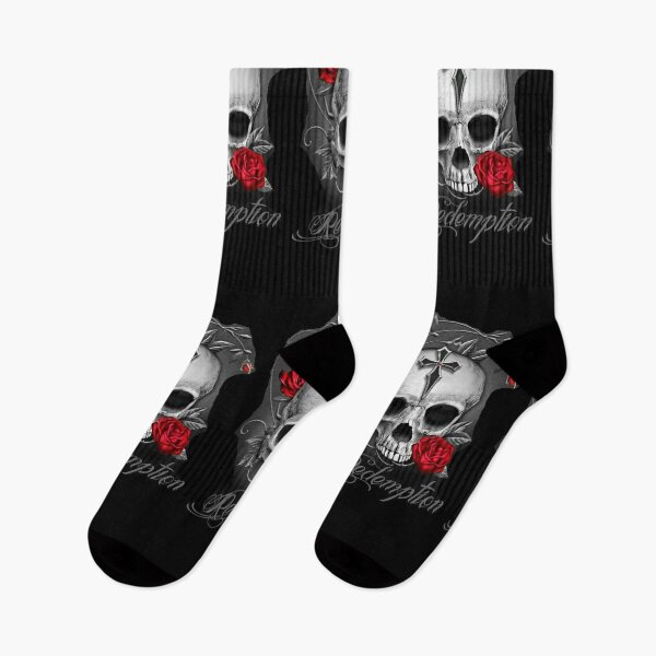 Item preview, Redemption Skull with roses designed and sold by slashrose4ever.