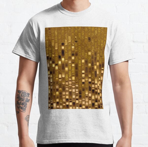 Gold Sequins | Gold Metallic Texture | 70s Disco Inspired Classic T-Shirt