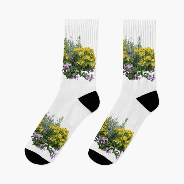Item preview, Yellow and bluish pink coloured flowers in shrubs.....!! designed and sold by VIVEK KUMAR RAI.