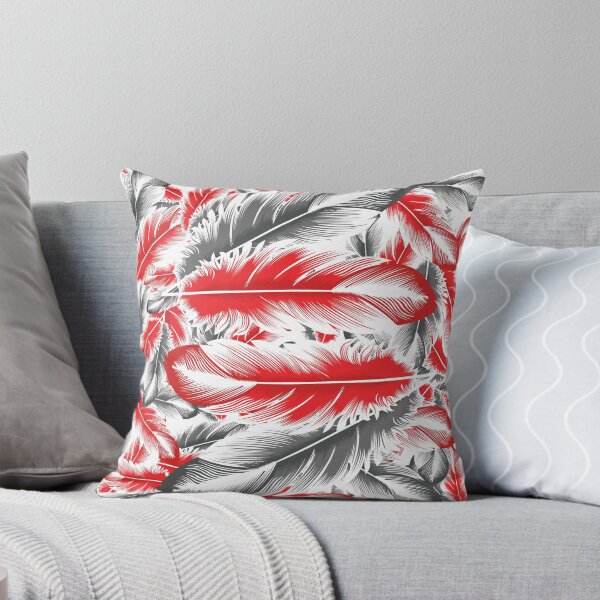 Item preview, Red and Gray Feathers designed and sold by JLRArtHub.