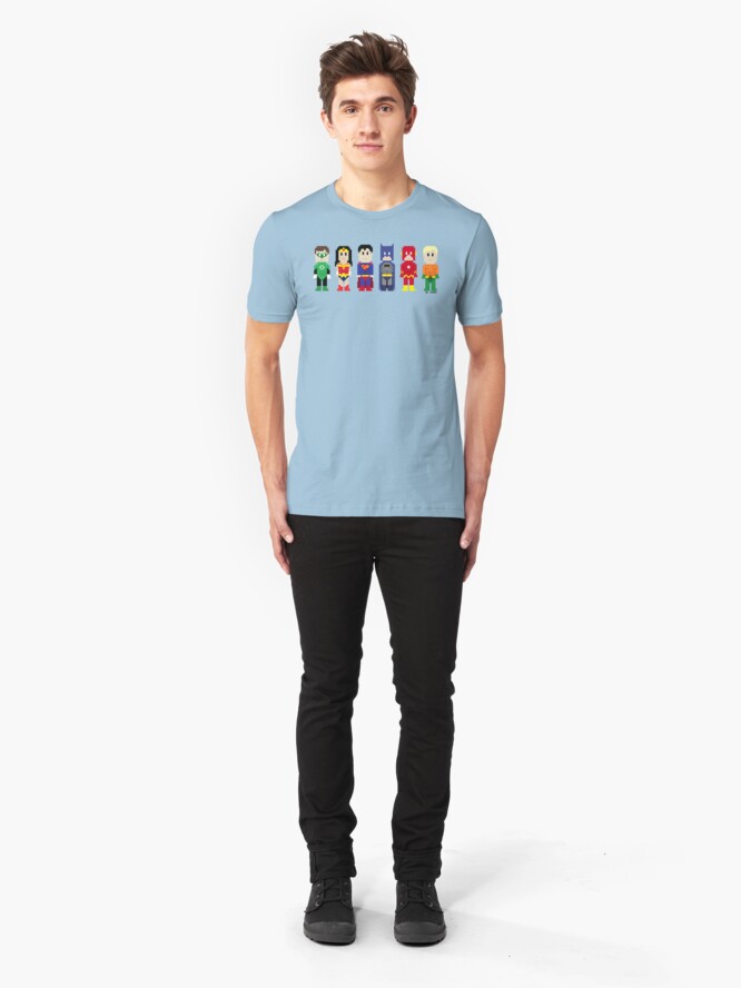 Alternate view of 8-Bit Super Heroes 3: The Other Guys Slim Fit T-Shirt