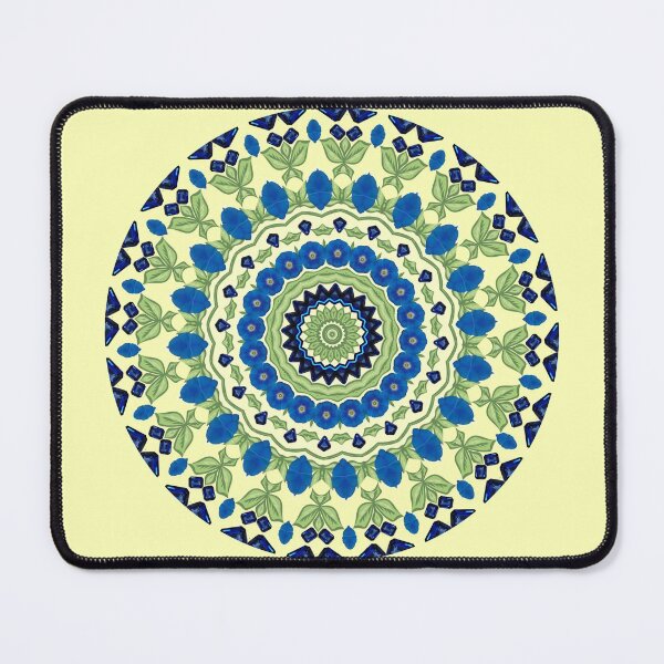Item preview, September Birthday Sapphire Birthstone Morning Glory Mandala designed and sold by TrendyArtPrints.