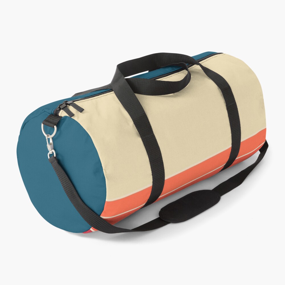 70s Vintage Retro Stripes Duffle Bag