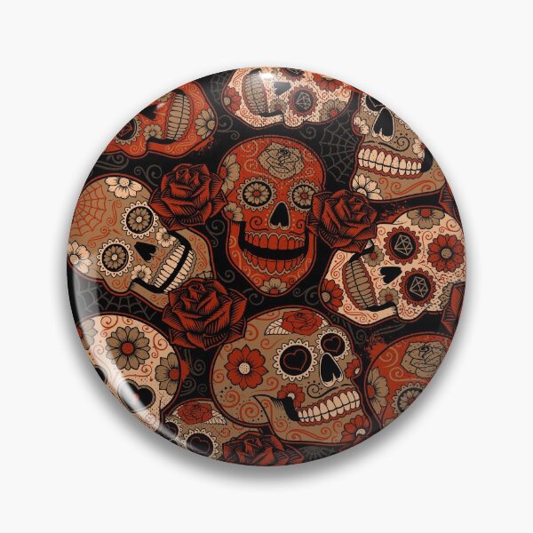 Item preview, Sculls and roses halloween pattern designed and sold by urban-color.