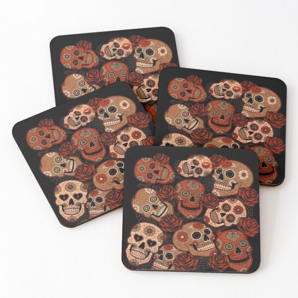 Item preview, Sculls and roses halloween pattern designed and sold by urban-color.