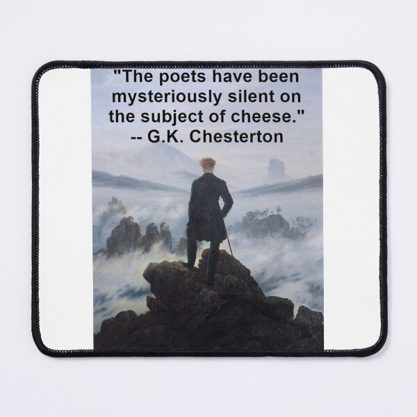 Item preview, Chesterton Cheese Quote on Wanderer Painting designed and sold by cosmocene.