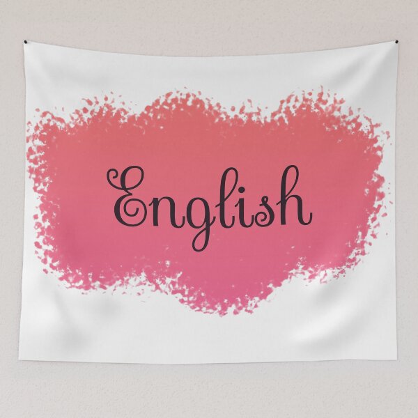 Item preview, English Language School Subject Label - Peach to Pink Gradient designed and sold by IrinchiDE.