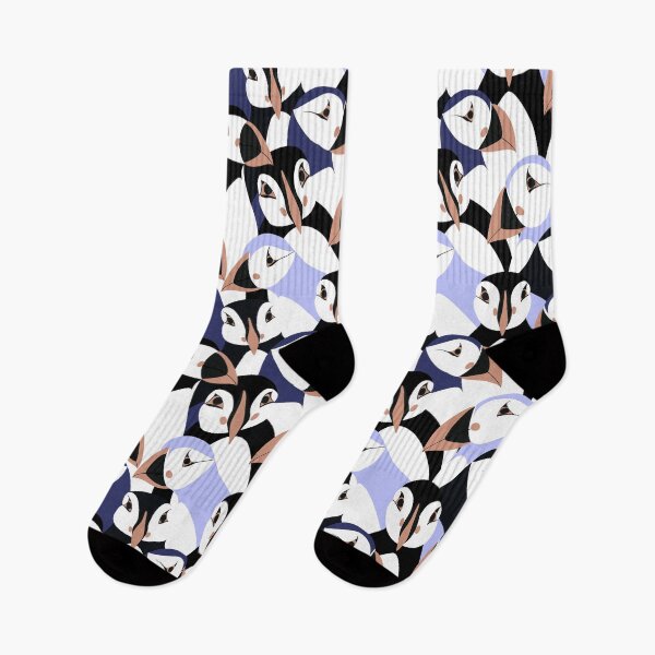 Item preview, Puffins in Periwinkle blue designed and sold by Griffletta.