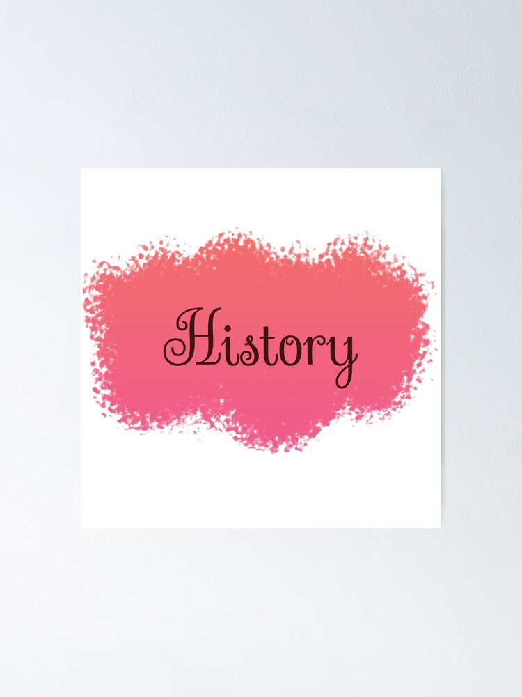 "History School Subject Label Peach to Pink Gradient" Poster for Sale