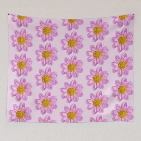 Item preview, Frilly Feminine Pink Dahlia with Yellow Center Rosy Wings designed and sold by cozycaroline.