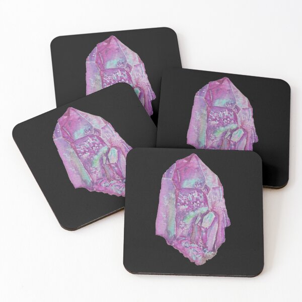 Item preview,  Pink Quartz Crystal painting. Pink watercolour healing crystal designed and sold by Goldstarwork.