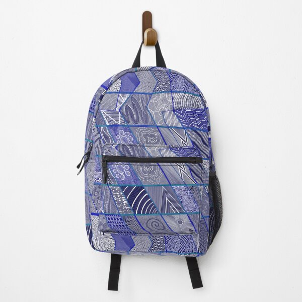 Item preview, Zentangle Abstract Lineart Grid; Blue Over Aloe designed and sold by ThatsJustJilly.