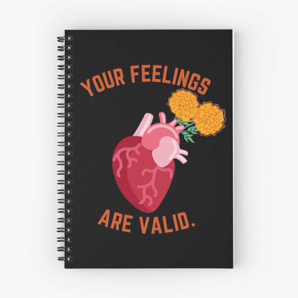 Item preview, Your feelings are valid, your feelings matter, anatomically correct heart orange flowers designed and sold by theslowdown.
