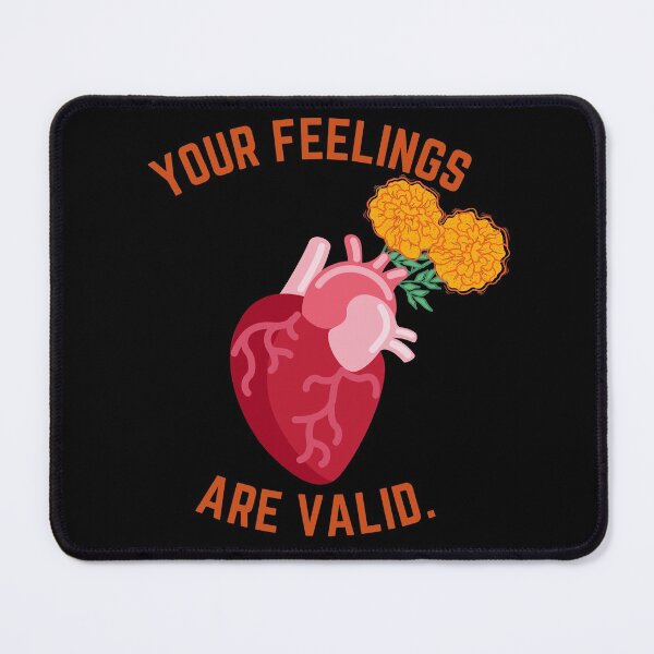 Item preview, Your feelings are valid, your feelings matter, anatomically correct heart orange flowers designed and sold by theslowdown.